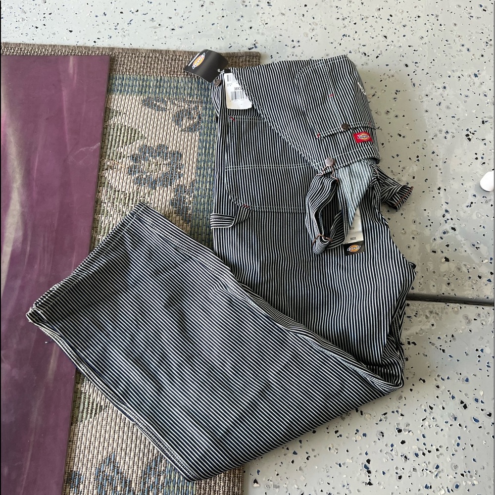 Dickies Hickory Stripe Bib Overall. NWT